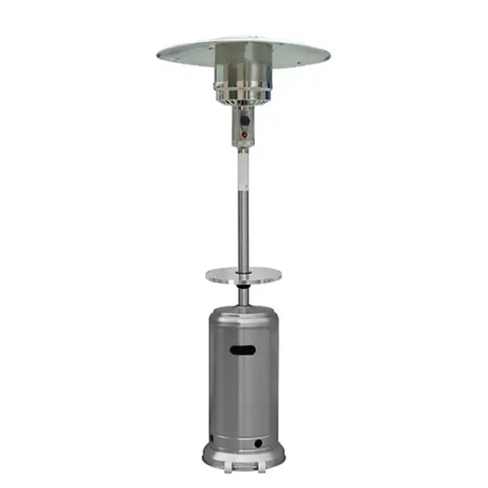 AZ Patio Heaters 48,000 BTU Propane Gas Patio Heater with Table - Stainless Steel