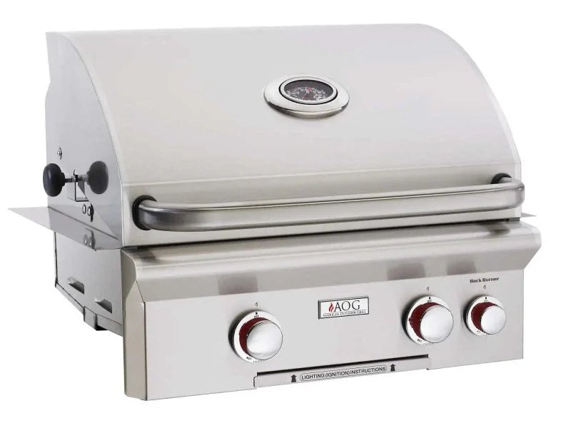 American Outdoor Grill T-Series 24-Inch 2-Burner Built-In Natural Gas Grill With Rotisserie - 24NBT