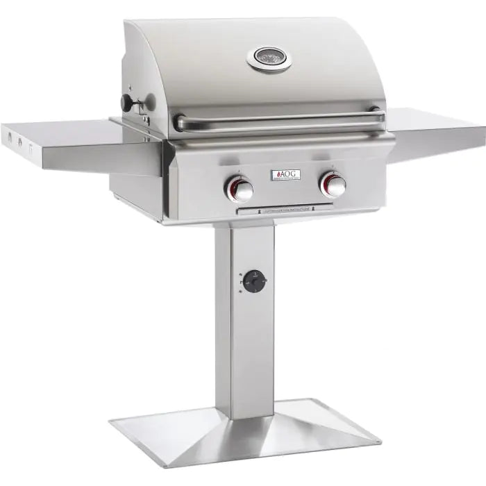 American Outdoor Grill T-Series 24-Inch 2-Burner Natural Gas Grill On Pedestal - 24NPT-00SP