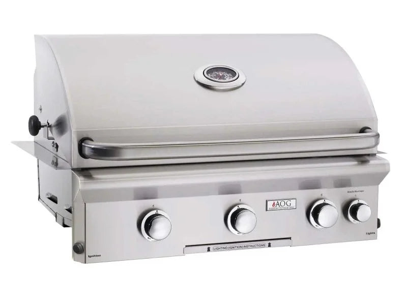 American Outdoor Grill L-Series 30-Inch 3-Burner Built-In Natural Gas Grill With Rotisserie - 30NBL