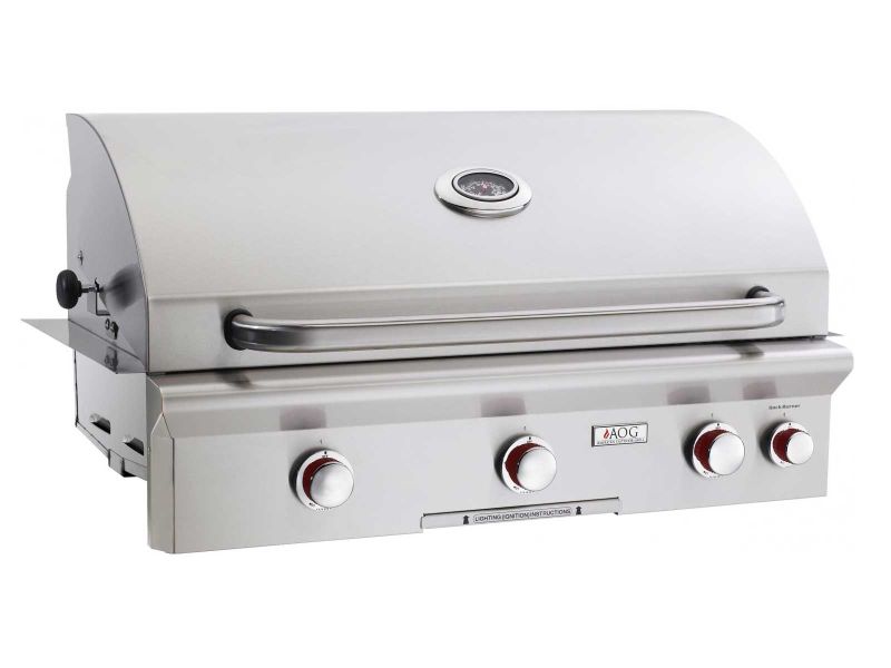 American Outdoor Grill T-Series 36-Inch 3-Burner Built-In Natural Gas Grill With Rotisserie - 36NBT