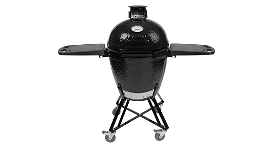 Primo All-In-One Round Ceramic Kamado Grill With Cradle & Side Shelves
