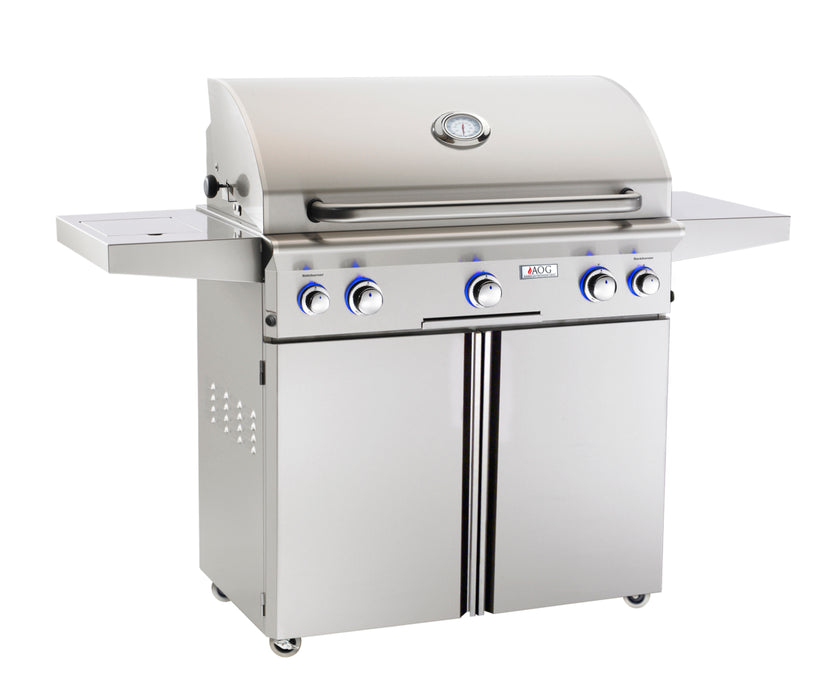 American Outdoor Grill L-Series 36-Inch 3-Burner Propane Gas Grill W/ Rotisserie & Single Side Burner - 36PCL