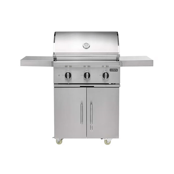 Coyote Freestanding SL-Series Grill w/ Sear Burner, Rotisserie, & Safety Valve w/ Cart