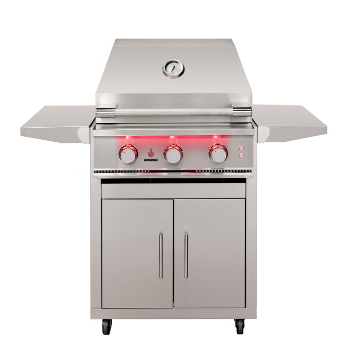 TrueFlame 25-Inch 3-Burner Freestanding Gas Grill