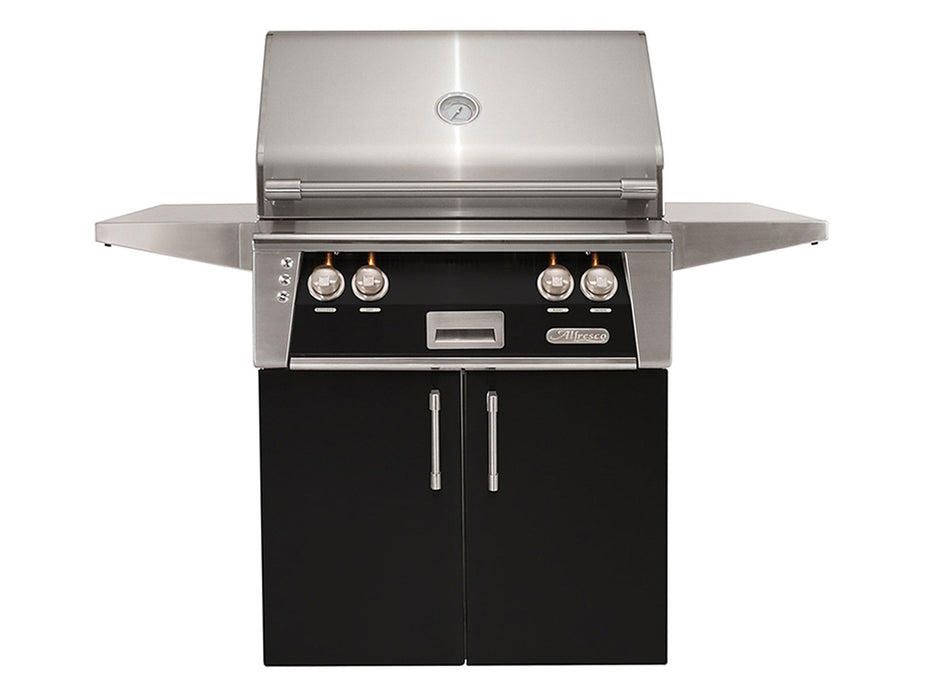 Alfresco ALXE 30-Inch Freestanding Grill Sear Zone And Rotisserie in Jet Black Matte - ALXE-30SZC-SM9005