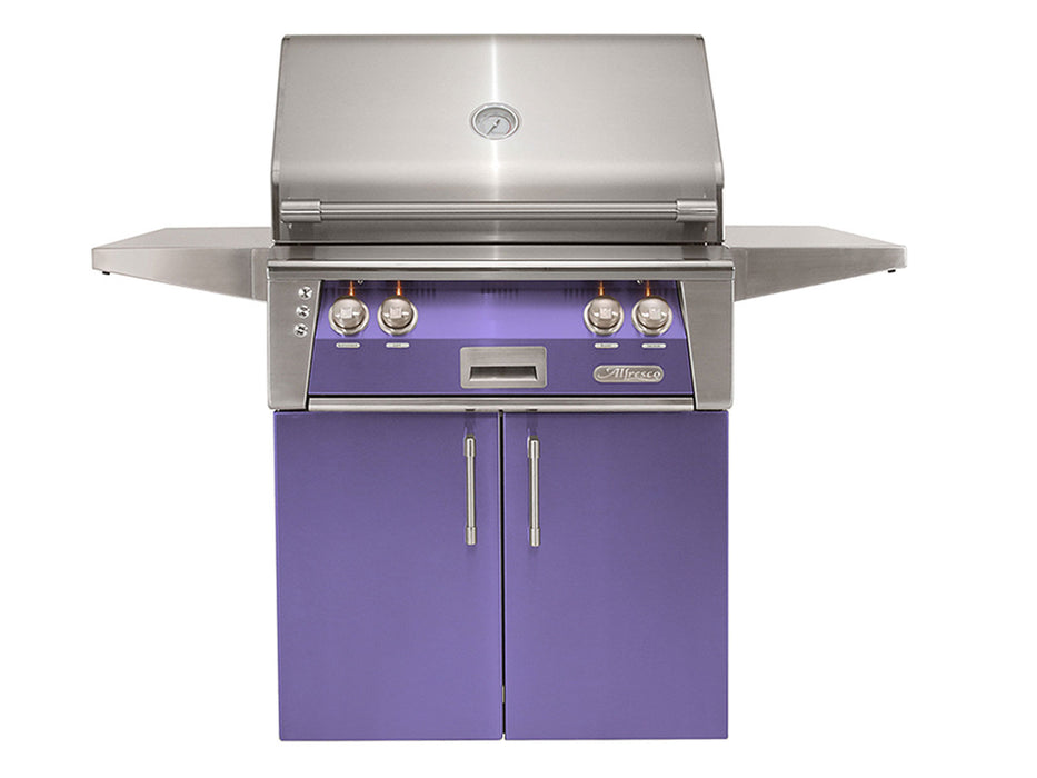 Alfresco ALXE 30-Inch Freestanding Grill With Rotisserie in Lilac Blue - ALXE-30C-S4005