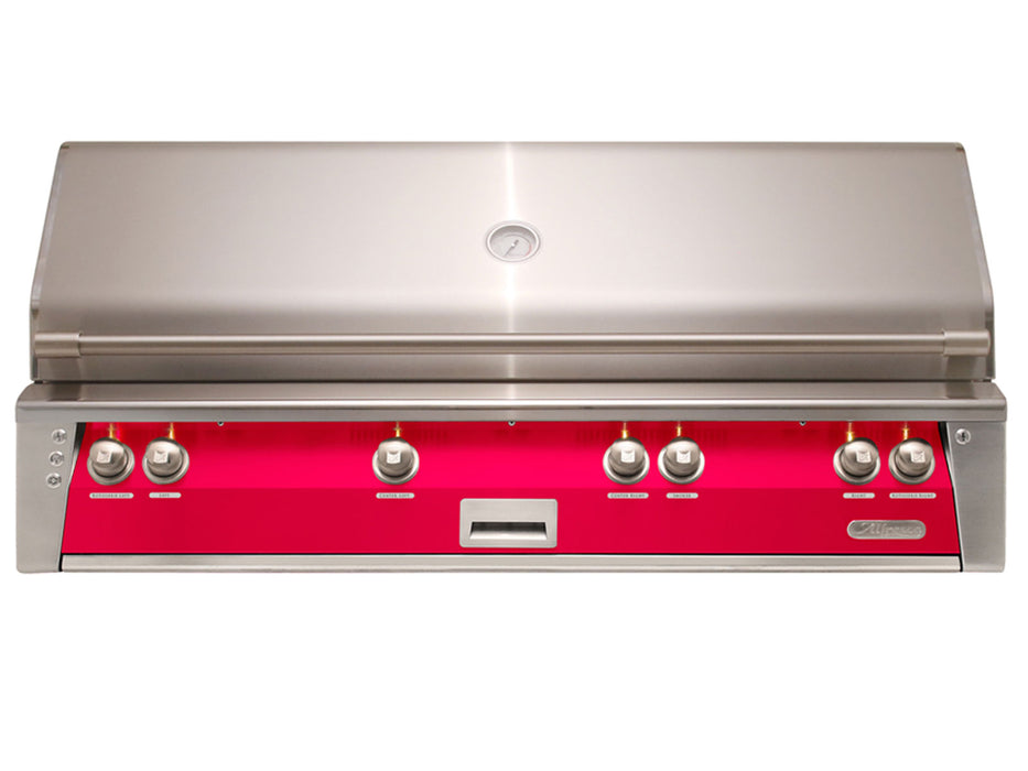 Alfresco ALXE 56-Inch Built-In All Grill With Sear Zone And Rotisserie in Raspberry Red- ALXE-56BFG- S3027