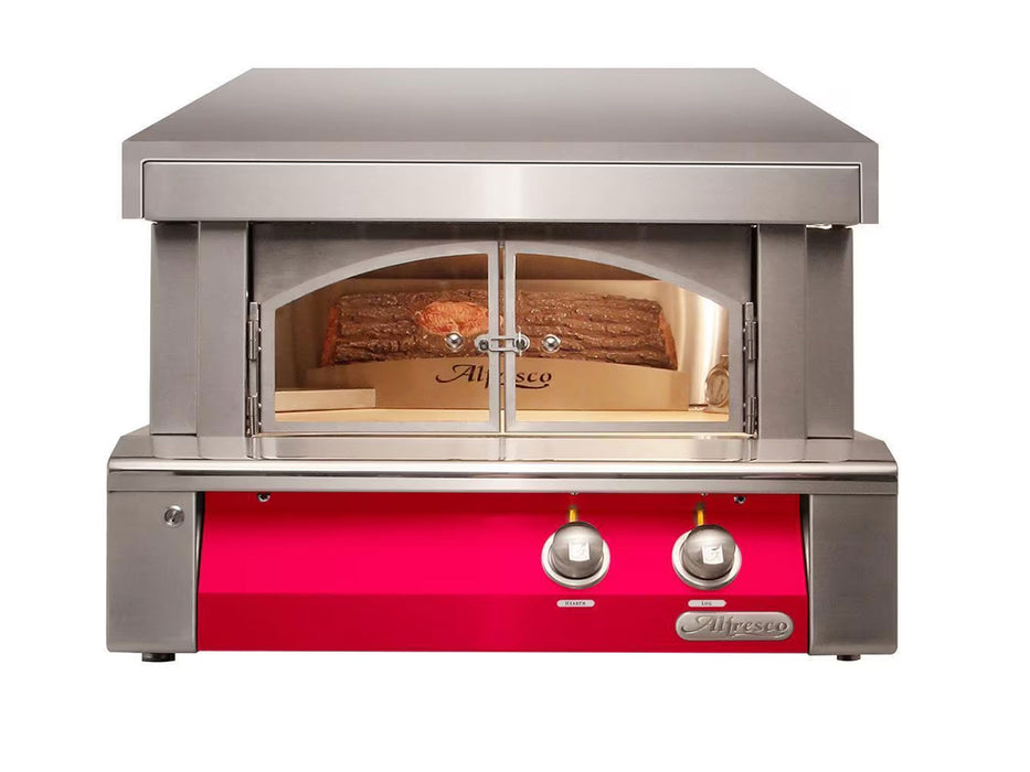 Alfresco 30-Inch Countertop Outdoor Pizza Oven Plus in Raspberry Red - AXE-PZA-S3027