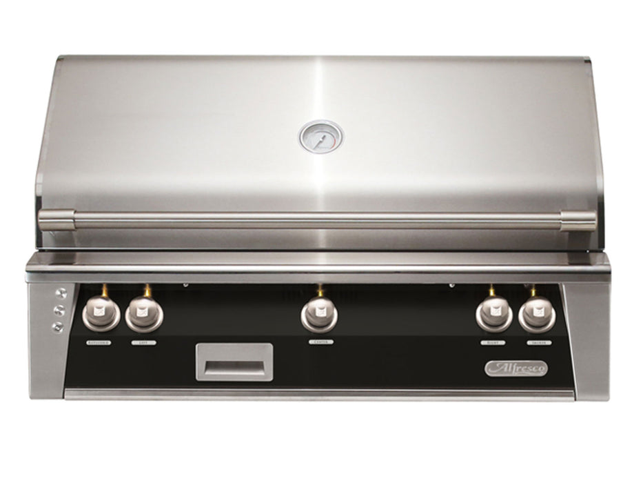 Alfresco ALXE 42-Inch Built-In Grill With Rotisserie in Jet Black Matte - ALXE-42-SM9005