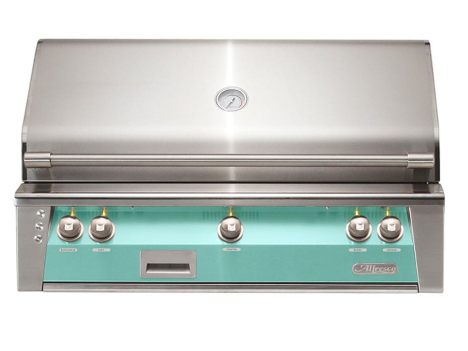 Alfresco ALXE 42-Inch Built-In Grill With Rotisserie in Light Green- ALXE-42-S6027