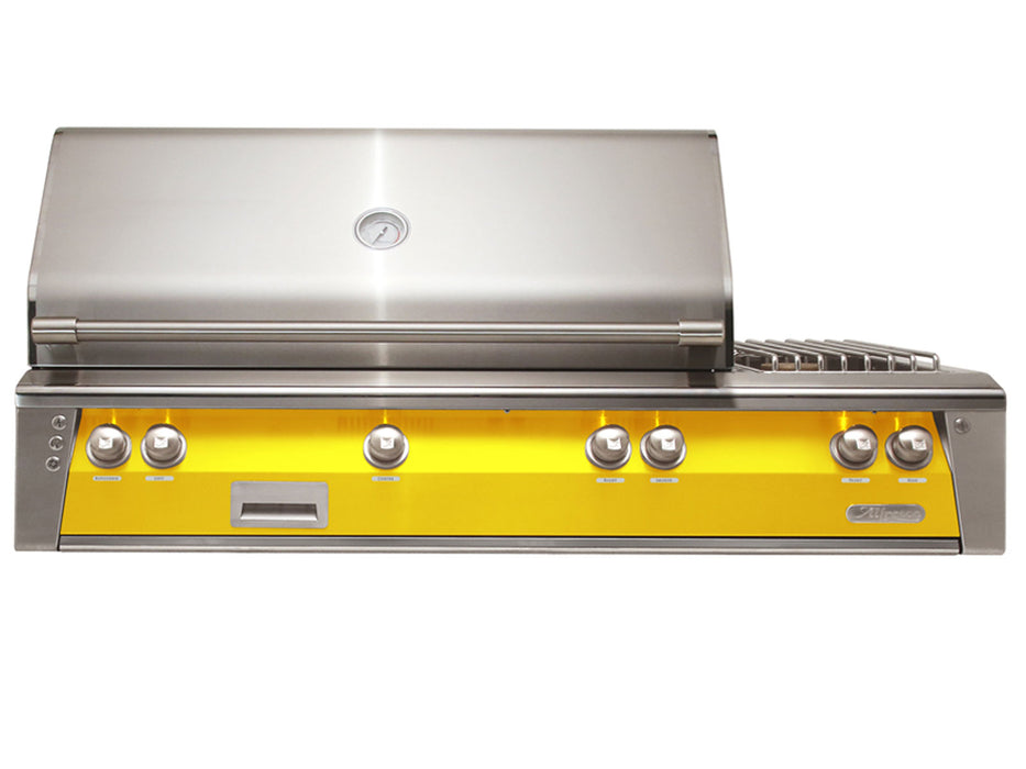 Alfresco ALXE 56-Inch Built-In Grill With Rotisserie And Side Burner in Traffic Yellow - ALXE - S1023