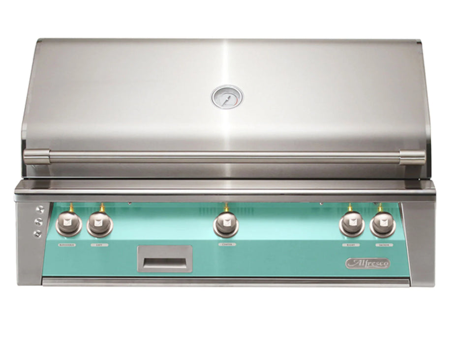 Alfresco ALXE 42-Inch Built-In Grill With Sear Zone And Rotisserie in Light Green - ALXE- 42SZ- S6027