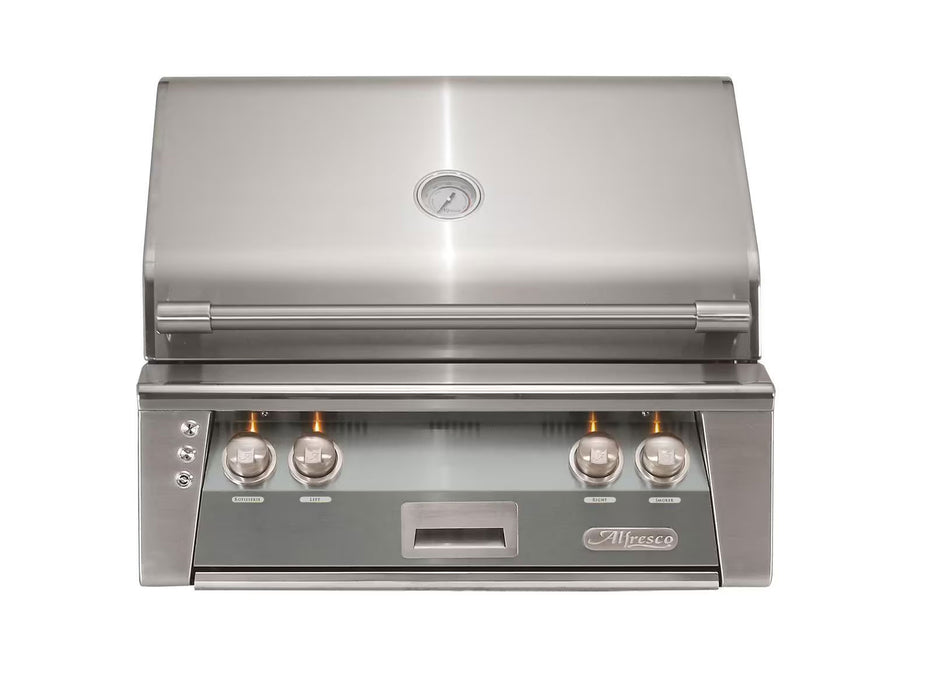 Alfresco ALXE 30-Inch Built-In Grill With Sear Zone And Rotisserie in Signal Grey - ALXE-30SZ -S7004
