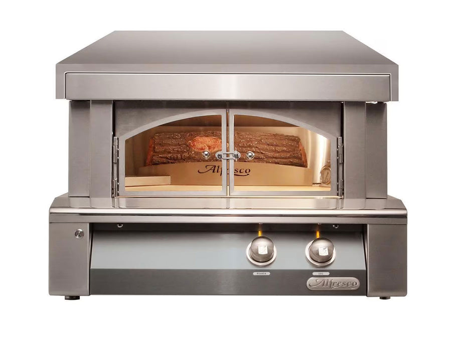 Alfresco 30-Inch Countertop Outdoor Pizza Oven Plus in Signal Grey - AXE-PZA-S7004