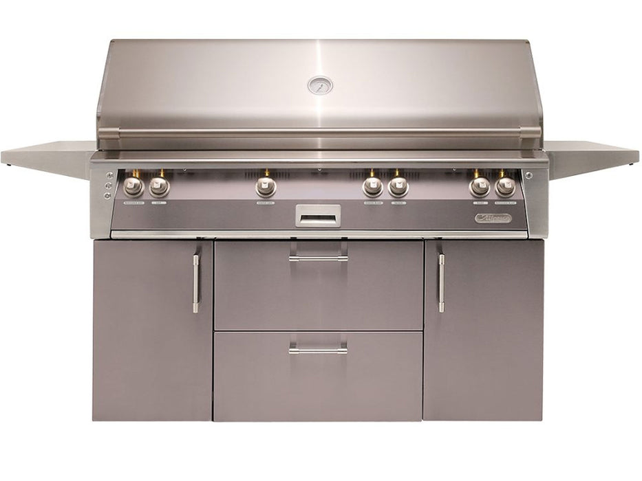 Alfresco ALXE 56-Inch Freestanding All Grill With Sear Zone And Rotisserie in Signal Grey - ALXE-56BFGC-S7004