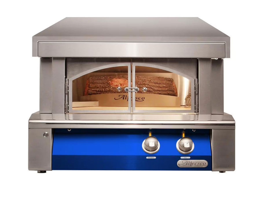Alfresco 30-Inch Countertop Outdoor Pizza Oven Plus in Ultramarine Blue - AXE-PZA-S5002