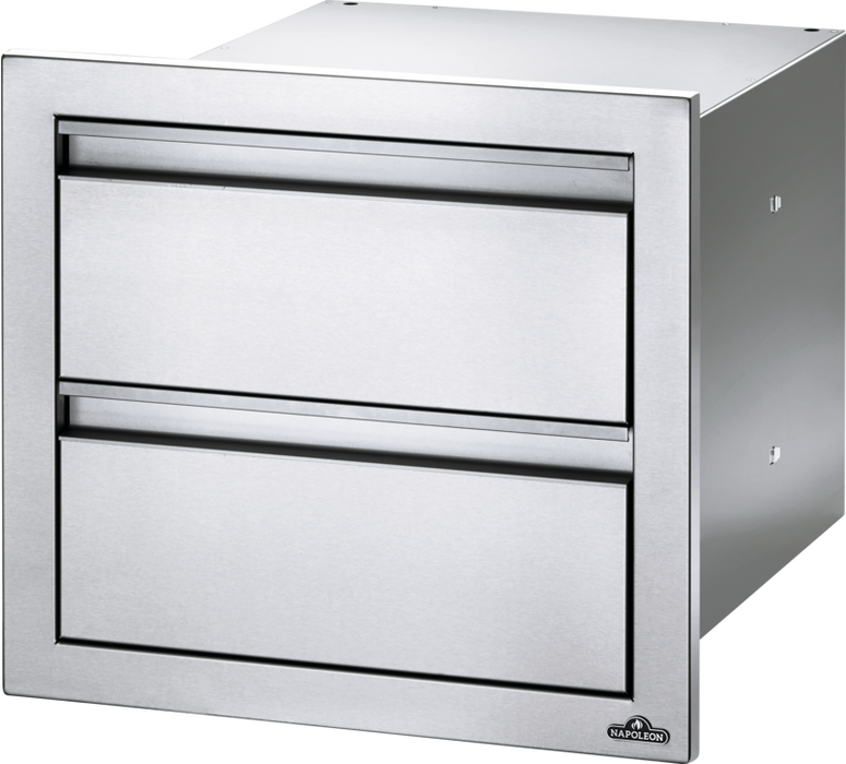 Napoleon 18-Inch Stainless Steel Double Drawer