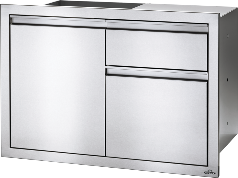 Napoleon 36 Inch Single Door & Double Drawer - BI-3624-1D2DR