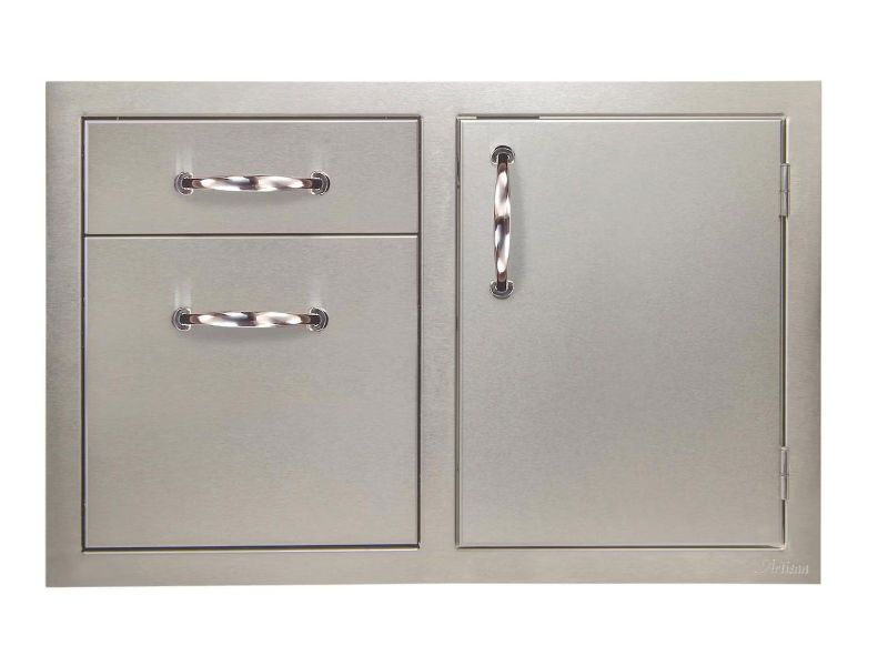 Artisan 32-Inch Soft-Close Right Hinge Door & Double Drawer Combo - ARTP-DDC-32SC