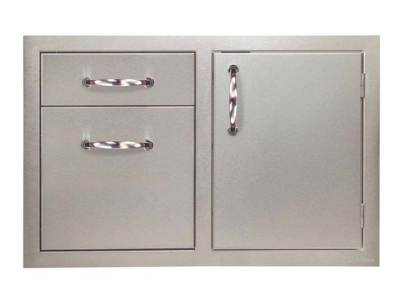 Artisan 36-Inch Soft-Close Right Hinge Door & Double Drawer Combo - ARTP-DDC-36SC