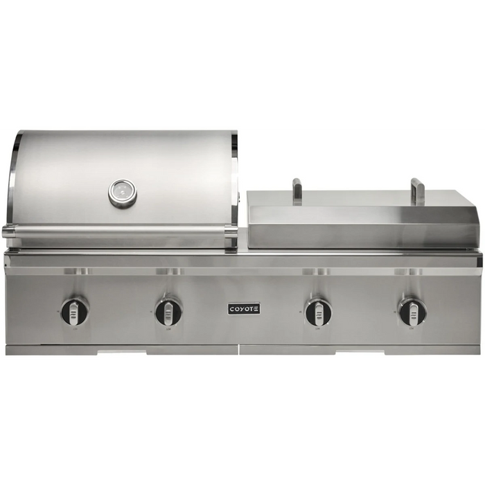 Coyote 50-in Built-In Gas Grill / Flat Top Combo - C3CO50