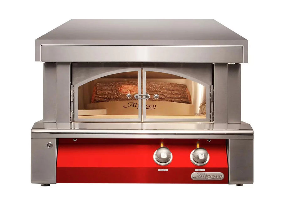 Alfresco 30-Inch Countertop Outdoor Pizza Oven Plus in Carmine Red - AXE-PZA-S3002