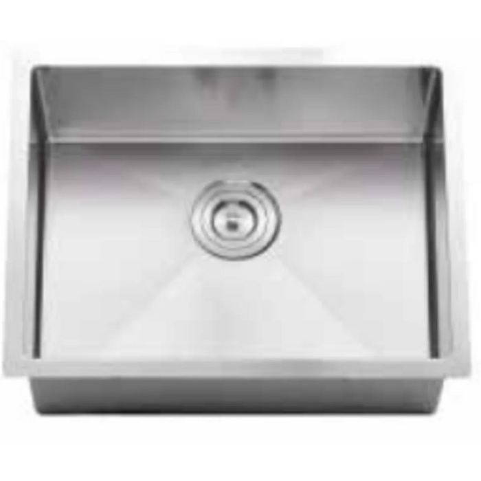 Cameo 23" Single Bowl Undermount Square Sink, Stainless Steel - CDS-S23