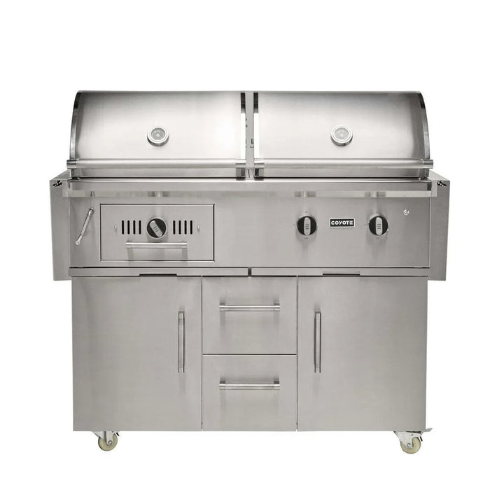Coyote 50" Freestanding Hybrid Gas & Charcoal Grill