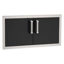 Fire Magic Echelon Flush 30 x 14-Inch Black Double Access Door With Soft Close - 53934BSC