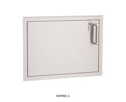 Fire Magic Flush-Mounted Stainless Steel Single Access Door with Lock - Left Hinge - 53917KSC-L