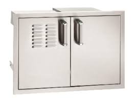 Fire Magic Premium Flush 30-Inch Double Access Door With Drawers And Propane Tank Storage With Soft Close - 53930SC-12T