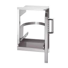 Fire Magic Premium Flush 14-Inch Right-Hinged Soft Close Louvered Single Access Door With Propane Tank Storage - 53820SC-TR