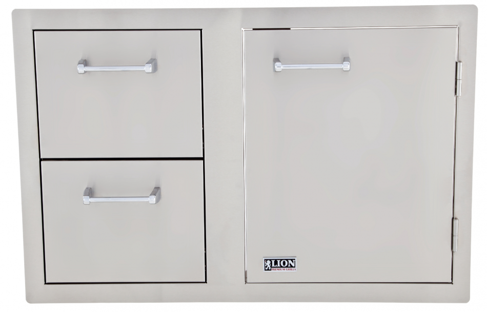 Lion 33-Inch Access Door & Double Drawer Combo - L3320
