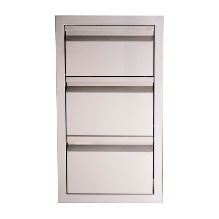 RCS Valiant Series 17-Inch Stainless Steel Double Access Drawer & Paper Towel Dispenser - VTHC1