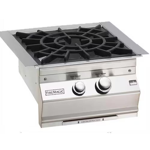 Fire Magic Aurora Built-In Power Burner W/ Porcelain Coated Cast Iron Grid - 19-7B2N(P)-0