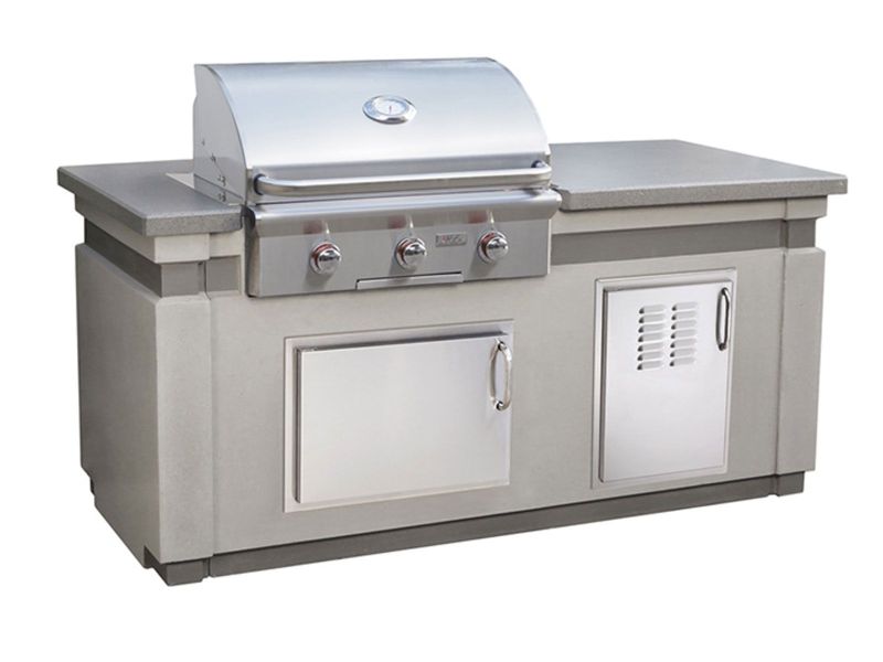AOG Ready-to-Assemble 6-Foot Outdoor Kitchen BBQ Island Bundle with T-Series 30-Inch Gas Grill