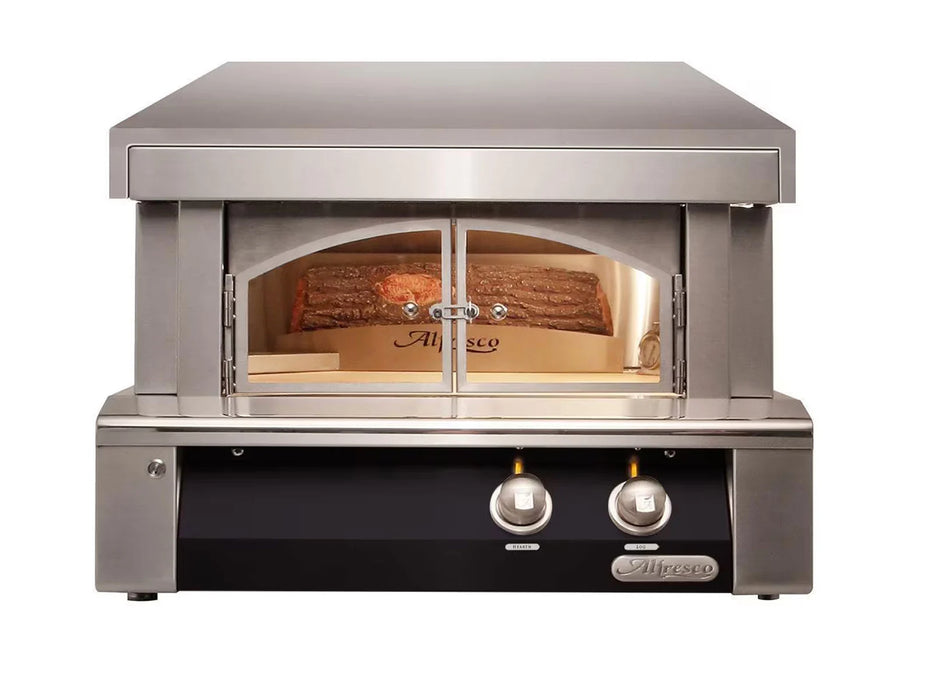 Alfresco 30-Inch Countertop Outdoor Pizza Oven Plus in Jet Black Gloss - AXE-PZA-S9005