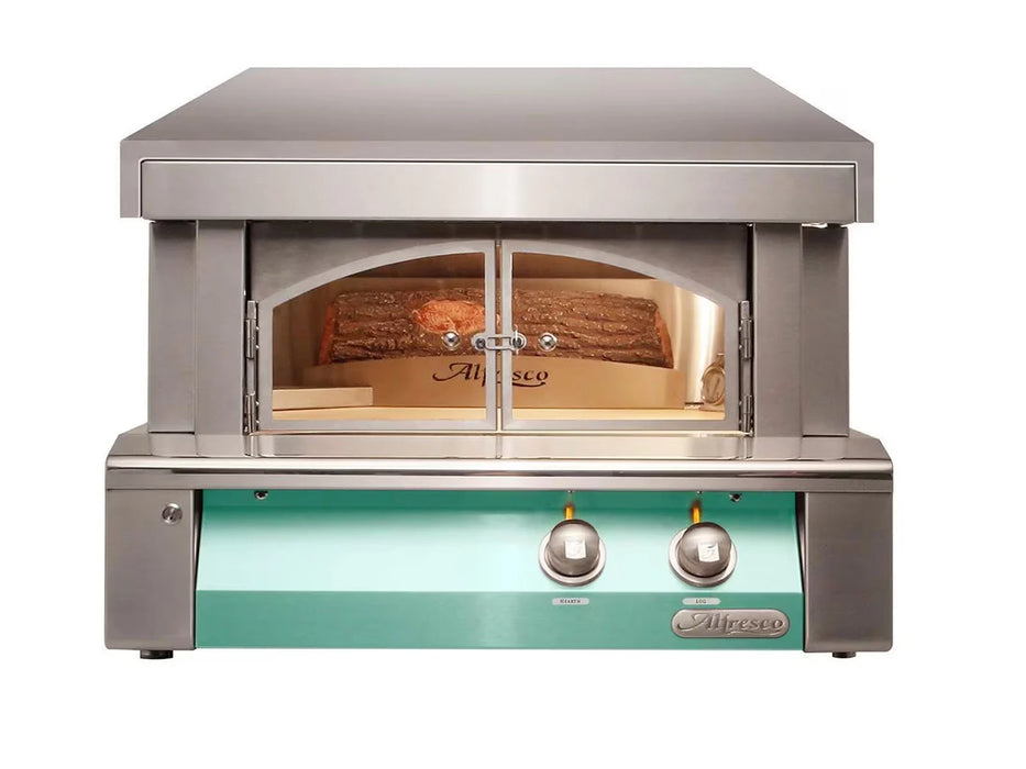 Alfresco 30-Inch Countertop Outdoor Pizza Oven Plus in Light Green - AXE-PZA-S6027