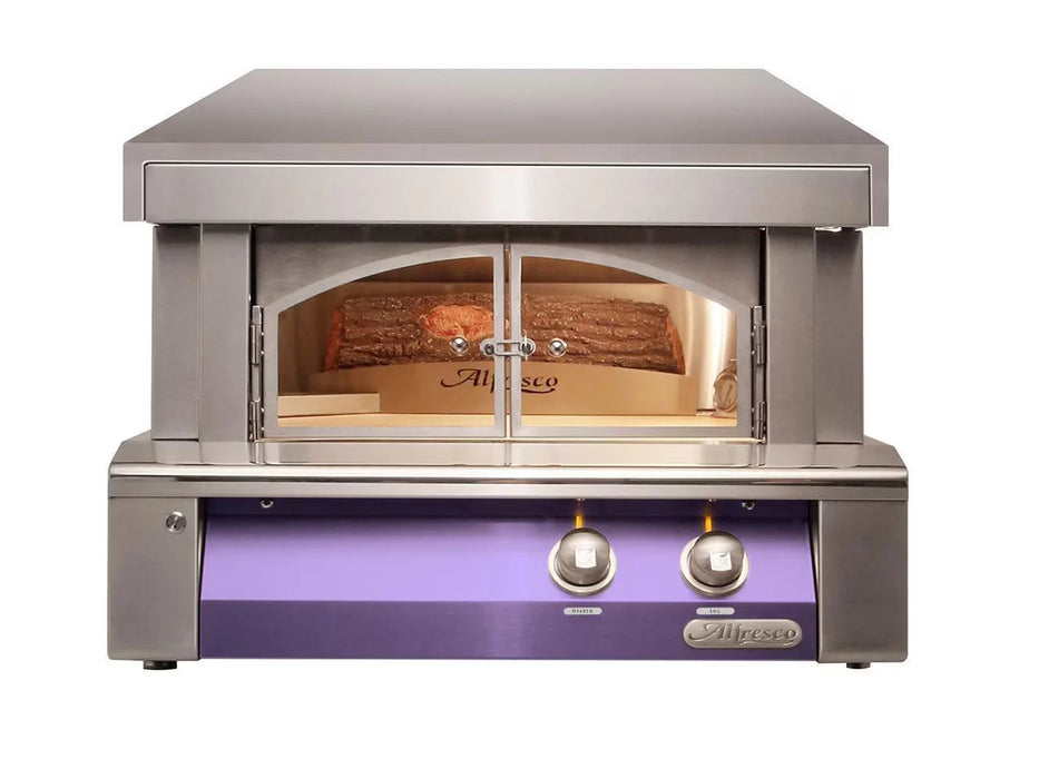 Alfresco 30-Inch Countertop Outdoor Pizza Oven Plus in Lilac Blue - AXE-PZA-S4005