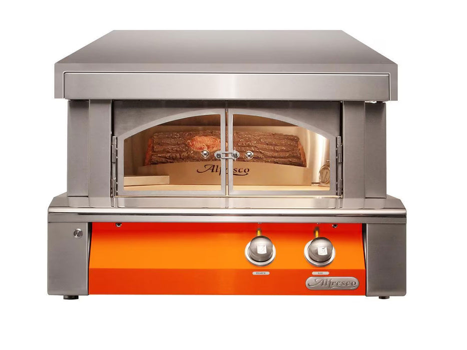 Alfresco 30-Inch Built-In Outdoor Pizza Oven Plus in Luminous Orange - AXE-PZA-BI-S2005