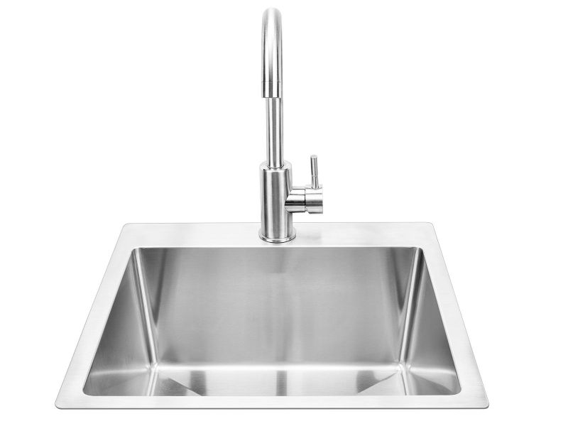 Bull 15-Inch Stainless Steel Dual Mount Sink with Faucet - 12516