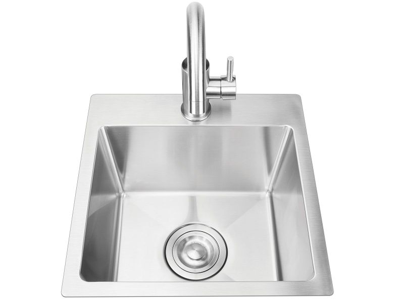 Bull 18-Inch Stainless Steel Dual Mount Sink with Faucet - 12515