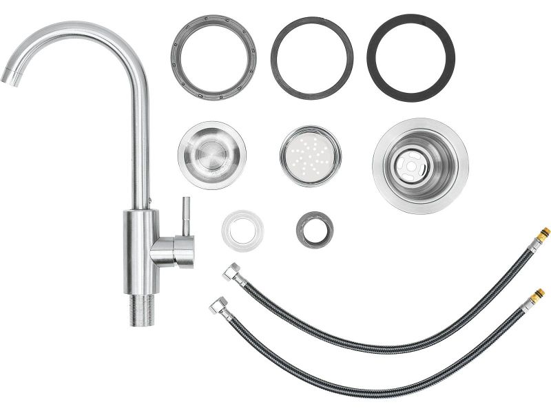 Bull 18-Inch Stainless Steel Dual Mount Sink with Faucet - 12515