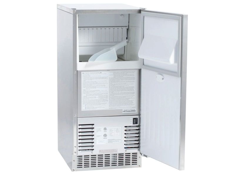 Bull 60 Lb. 15-Inch Outdoor Rated Commercial Ice Maker With Drain Pump - 13200