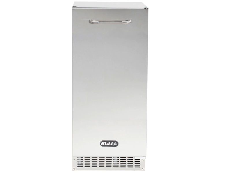Bull 60 Lb. 15-Inch Outdoor Rated Commercial Ice Maker With Drain Pump - 13200
