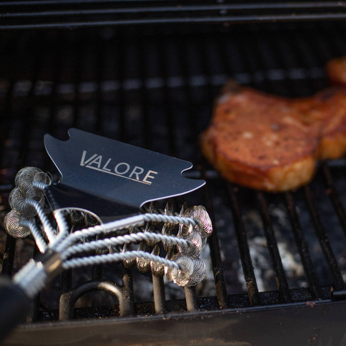 Valore Safe Bristle Free BBQ Grill Brush & Scraper Combo