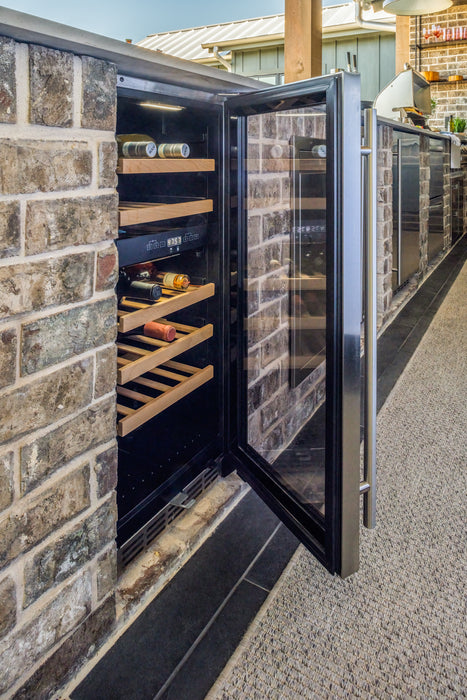 RCS 15-Inch 3.2 Cu. Ft. Outdoor Rated Stainless Steel Wine Cooler with Glass Window - RWC1