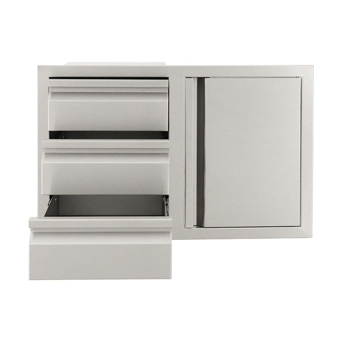 RCS Valiant Triple Drawers w/ Soft Close Right Hinge Single Door - VDC2SCR
