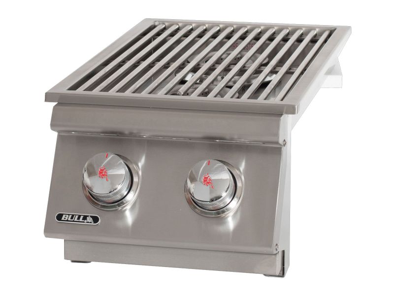 Bull Built-In Gas Double Side Burner W/ Stainless Steel Lid